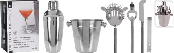 Bartenderset 6 delar Rostfritt