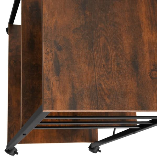 Serveringsvagn Rugby 65,5x45,5x88,5cm - Industriellt mörkt trä, rustikt