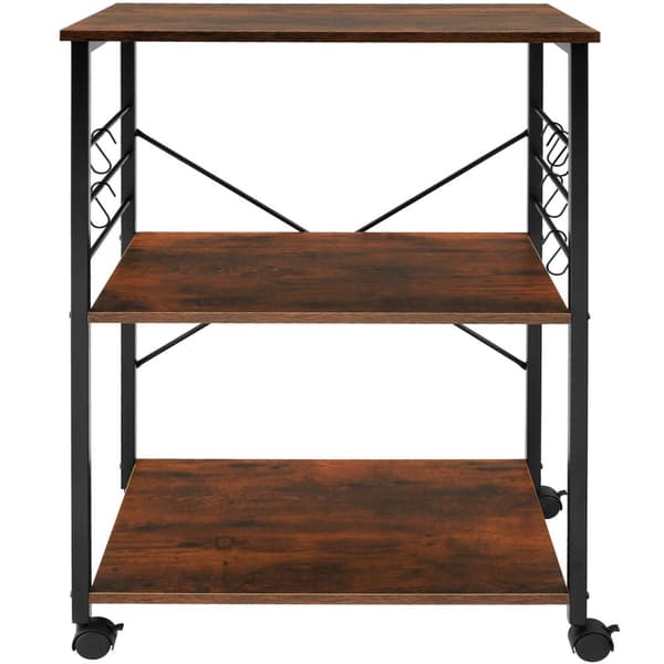 Serveringsvagn Rugby 65,5x45,5x88,5cm - Industriellt mörkt trä, rustikt