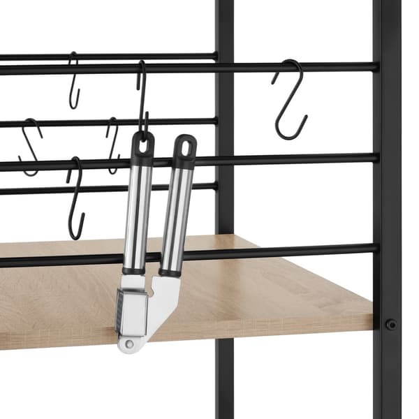 Serveringsvagn Rugby 65,5x45,5x88,5cm - Industriellt lätt trä, ek Sonoma