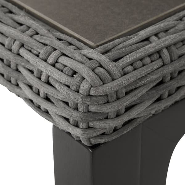 Polyrattan barbord Kutina 96x65x100cm - grå