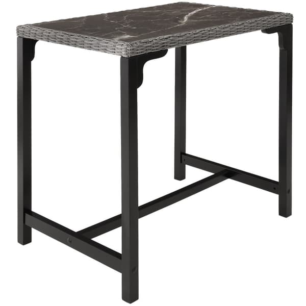 Polyrattan barbord Kutina 96x65x100cm - grå