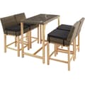 Miniatyrbillede 6 af 9: Polyrattan barbord Kutina 96x65x100cm - natur