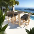 Miniatyrbillede 7 af 9: Polyrattan barbord Kutina 96x65x100cm - natur