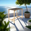 Miniatyrbillede 8 af 9: Polyrattan barbord Kutina 96x65x100cm - natur