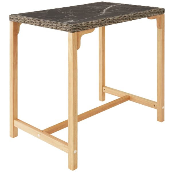 Polyrattan barbord Kutina 96x65x100cm - natur