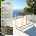 Miniatyrbillede 2 af 9: Polyrattan barbord Kutina 96x65x100cm - natur