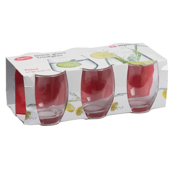 Pyöreät juomalasit 6-pakkauksessa, joiden tilavuus on 35 cl