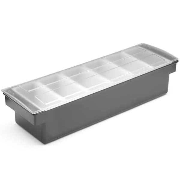 Bartender container organizer til tilbehør til drinks og cocktails - 6 indsatser