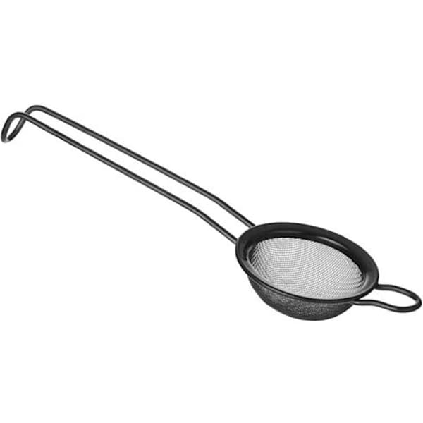 Baarimikon siivilä juomille ja cocktaileille, teräksen halkaisija. 65 mm musta