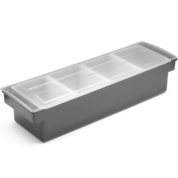 Bartender container organizer til tilbehør til drinks og cocktails - 4 indsatser