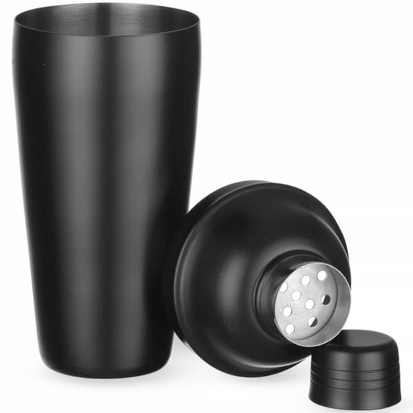 3-osainen baarimikko shaker juomille ja cocktaileille Cobbler 0,8 l - musta