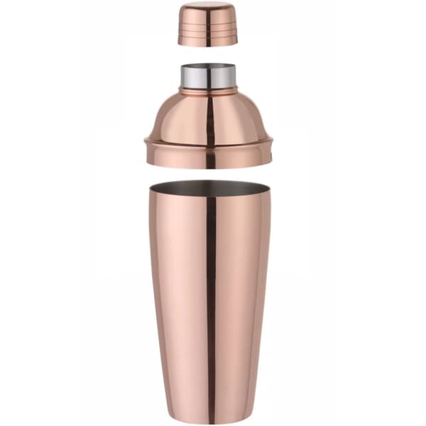 3-osainen baarimikko shaker juomille ja cocktaileille Cobbler 0,8 l - kupari