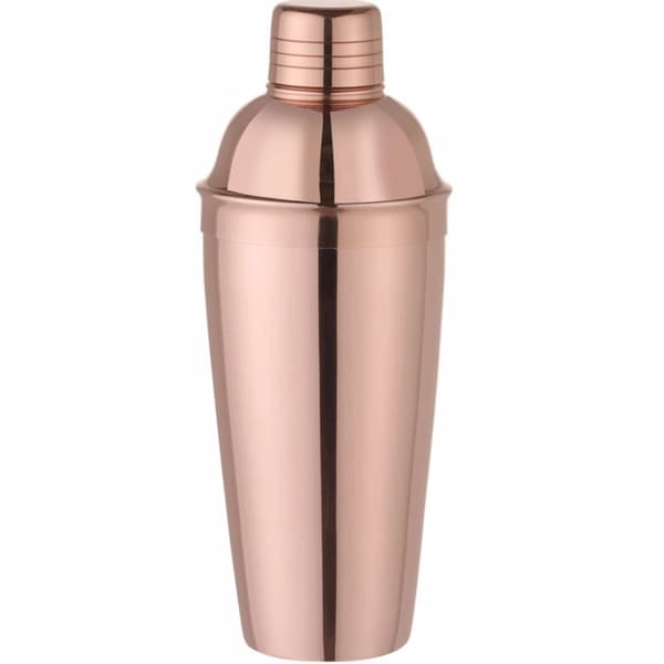 3-osainen baarimikko shaker juomille ja cocktaileille Cobbler 0,8 l - kupari
