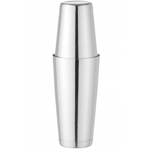 2-delad Boston shaker för drinkar och cocktails Tin on Tin 0,8 l - silver