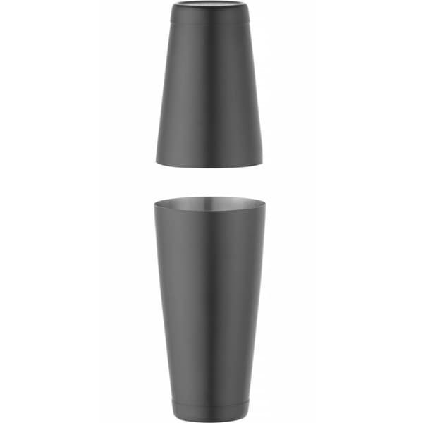 2-osainen Boston shaker juomille ja cocktaileille Tin on Tin 0,8 l - musta