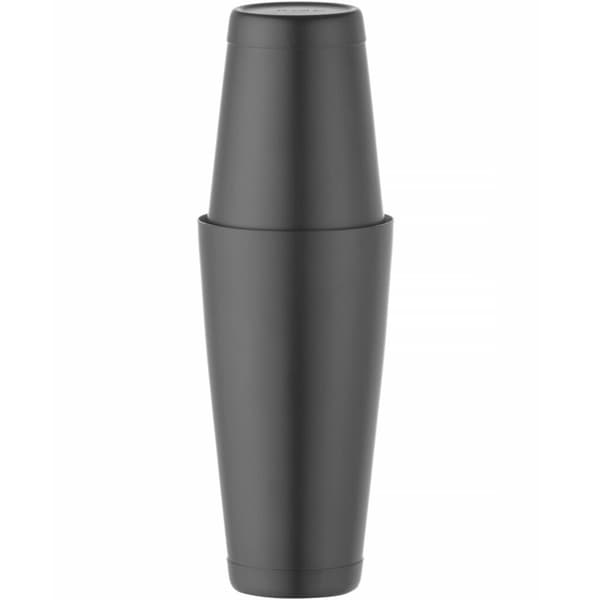 2-osainen Boston shaker juomille ja cocktaileille Tin on Tin 0,8 l - musta