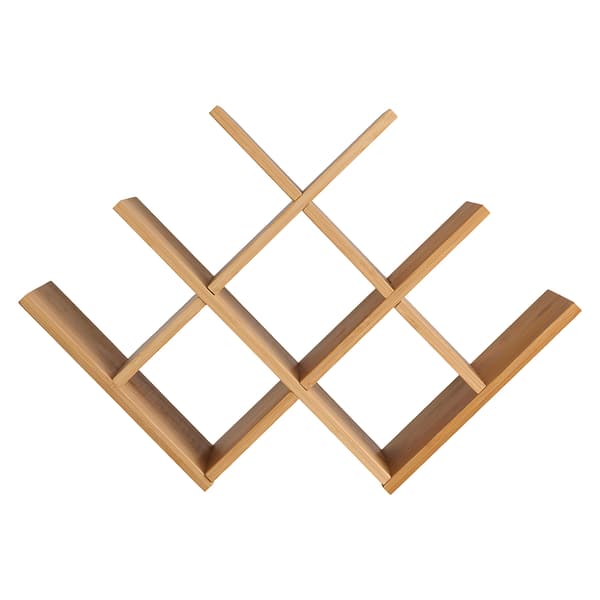 Vinställ i bambu för 8 flaskor med stilren och naturlig design