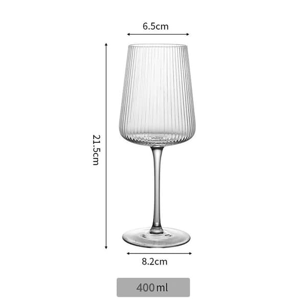 Vinglas 40cl - med elegant räfflad design