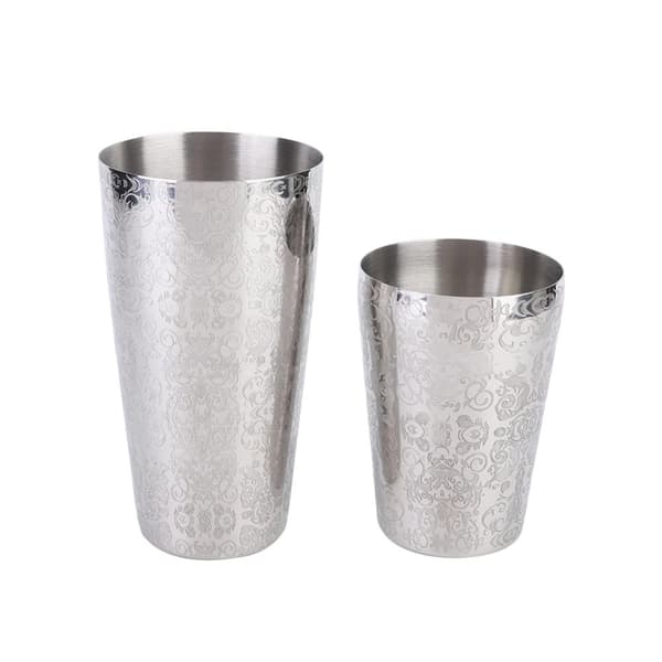 Cocktail Shaker Sæt, Rustfrit Stål, Miljøvenlig, Udsøgt Udskæringsmønster,Som billede