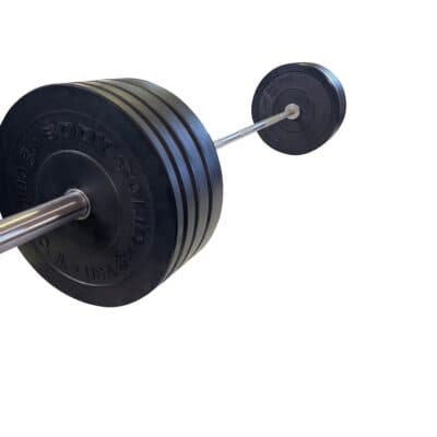 Chicago Extreme Bumpers skivstångsset 120 kg Standard 220 stång med Fjäderlås
