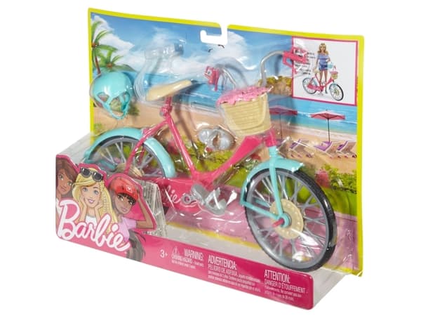 Barbie cykel med tilbehør - DVC55