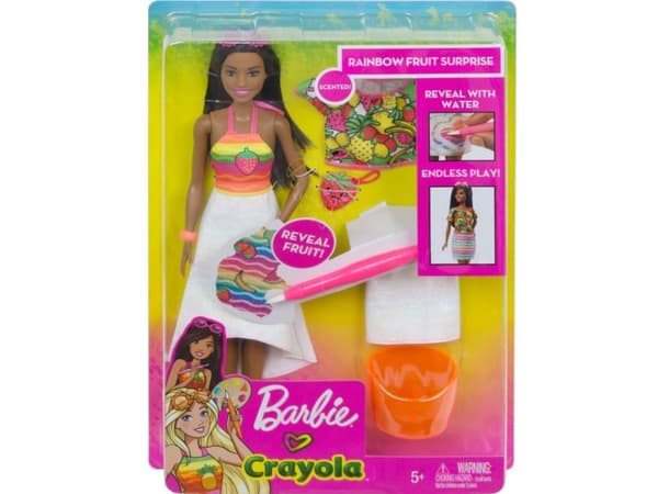 Barbie Crayola Rainbow Fruit Surprise Doll (1 pcs) - Assorted