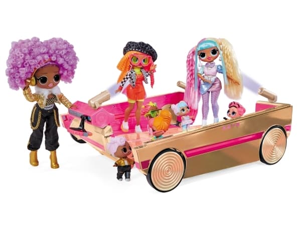 L.O.L. Surprise! 3-in-1 Party Cruiser, Dukke bil, 4 år, Batterier kreves