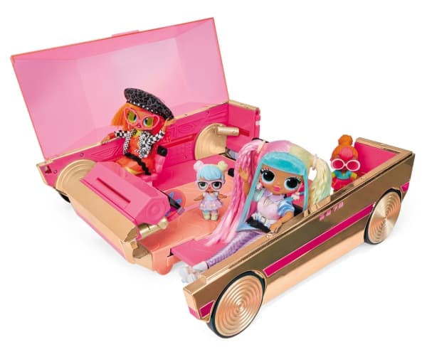 L.O.L. Surprise! 3-in-1 Party Cruiser, Dukke bil, 4 år, Batterier kreves