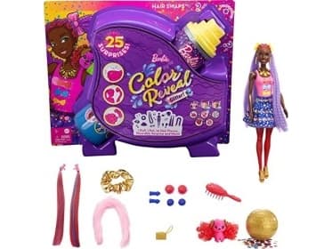 Barbie Color Reveal Glitter! hårbytesdocka Glitter Blue med 25 överraskningar