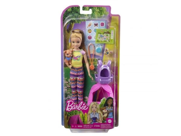 Barbie Mattel Campingdocka - Stacie och husdjur (HDF69/HDF70)