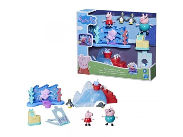 Sett med figurer Peppa Pig - Eventyr i akvariet + 4 figurer F4411