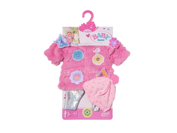 DUKKEKLÆR - BABY BORN ANTREKK ROSA 43CM