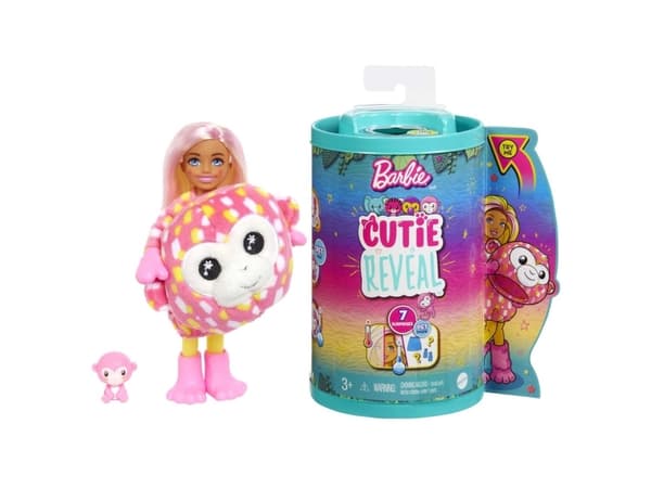 Barbie Cutie Reveal Jungle Series Doll, Motedukke, Jente, 3 år, Jente, 139 mm, 200 g