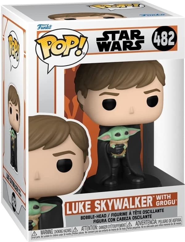 Funko Pop Figure Funko POP! Star Wars Mandalorian Luke Skywalker Grogu Vinyl Figure 482 58290
