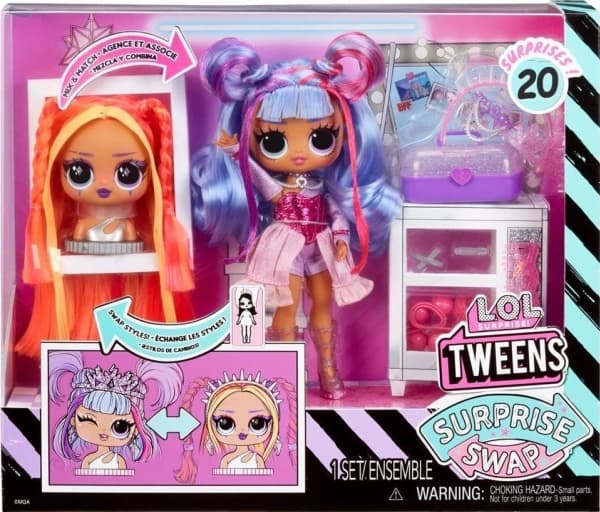 L.O.L. Surprise! Tweens Surprise Swap Fashion Doll- Buns-2- Braids Bailey, Modedocka, Flicka, 4 År, Pojke/flicka, Multifärg