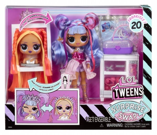 L.O.L. Surprise! Tweens Surprise Swap Fashion Doll- Buns-2- Braids Bailey, Modedocka, Flicka, 4 År, Pojke/flicka, Multifärg