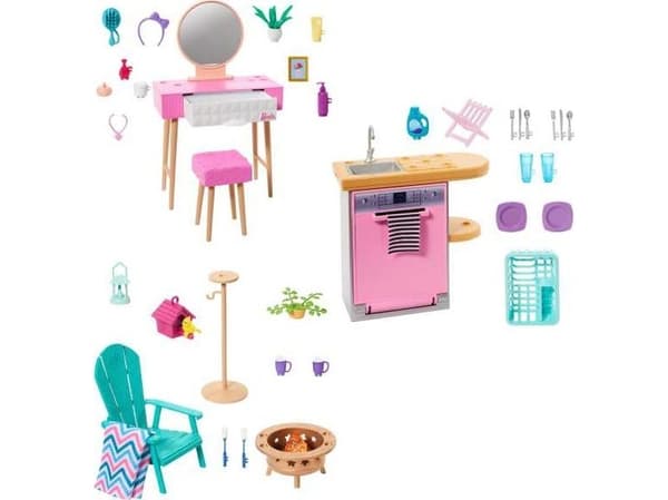 Mattel Barbie Möbler + dekorationer, Gör dig i ordning vid sminkbordet (HJV32) Mattel Barbie Möbler + dekorationer, Gör dig i ordning vid sminkbordet (HJV32)