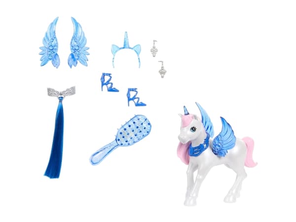 Barbie Doll Mattel Sapphire Winged Unicorn Doll 65-årsjubileum HRR16