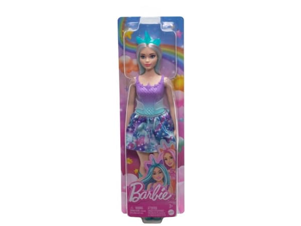Barbie Mattel Enhörningsdocka Lila och turkos klädsel HRR15