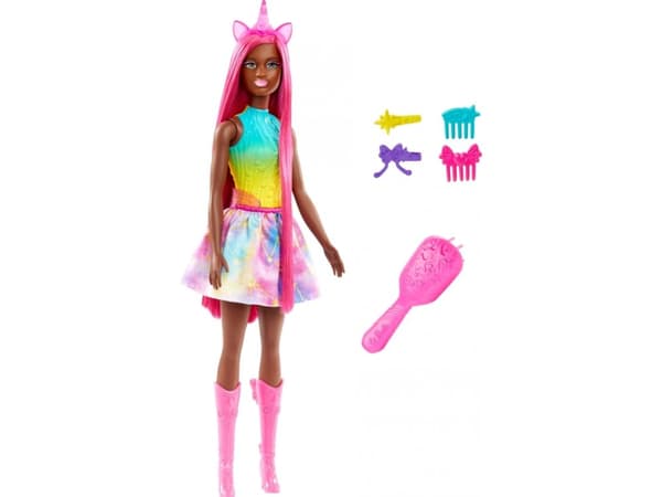 Mattel Barbie Doll Unicorn Doll Langt hår HRR01