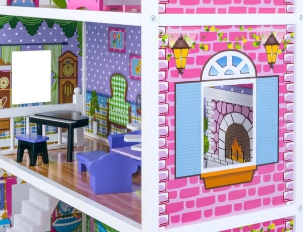 Jokomisiada STORT trehus for BARBIE DOLLS møbler (ZA2122)