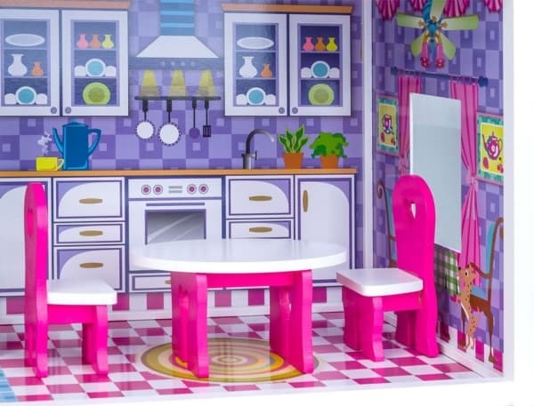 Jokomisiada STORT trehus for BARBIE DOLLS møbler (ZA2122)