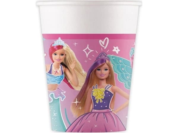 Barbie papirkopper 200ml 8stk
