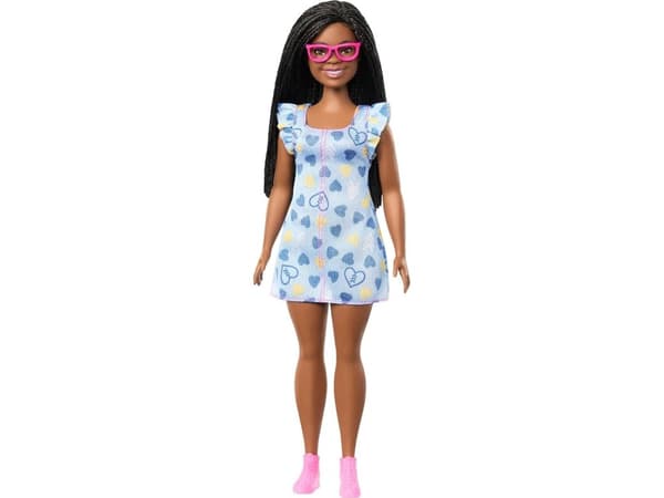 Mattel Barbie Fashionistas Doll with Down Syndrome in Heart Dress