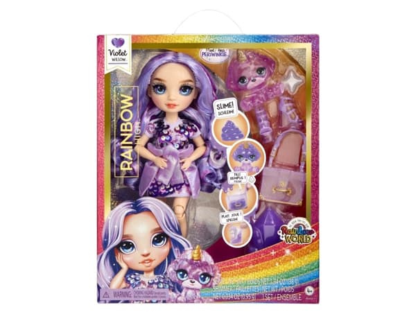 Rainbow High Classic Rainbow Fashion Doll- Violet (purple), Fashion doll, Female, 4 yr(s), Boy/Girl, 280 mm, Multicolour