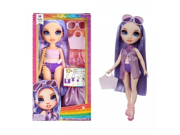MGA Rainbow High Swim &amp; Style Doll Violet Willow (Purple) 507314