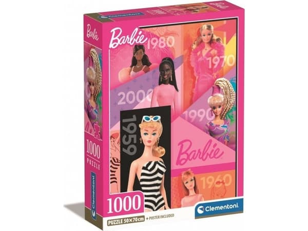Clementoni Puslespill 1000 biter Kompakt Barbie