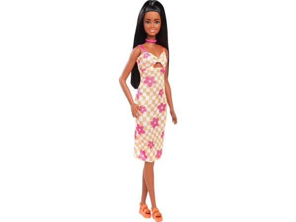 Mattel Barbie Fashionista i gul kjole