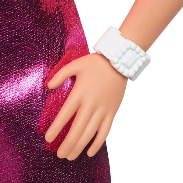 Barbie Fashionistas Docka Metallic rosa klänning 230